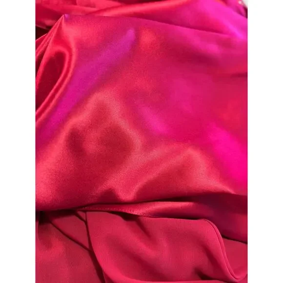 Vintage Y2K Marc Bouwer 100% Silk Maxi Dress Beaded V-Neck Red Cocktail Party 10 - Picture 14 of 14